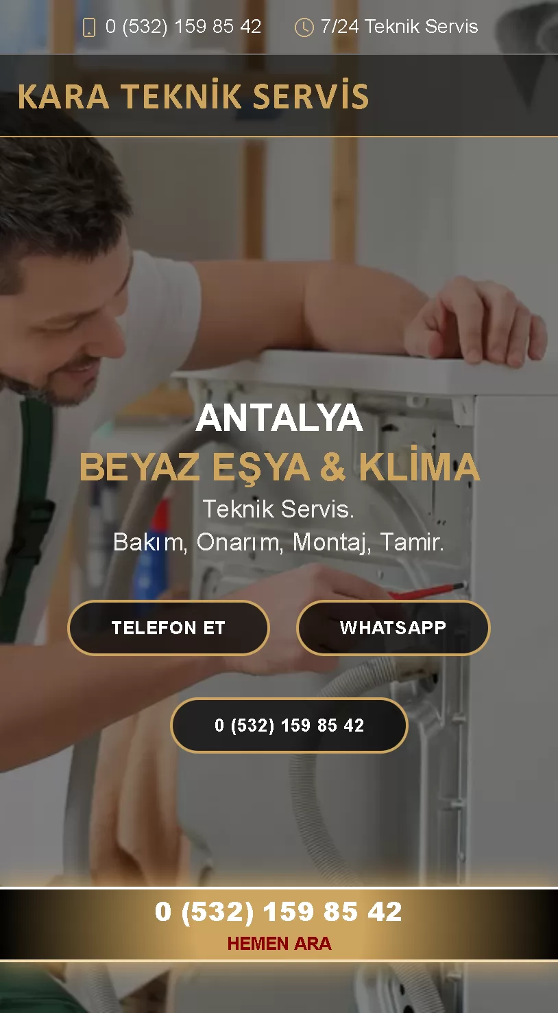 Beyaz Eşya Tamiri İçin Web Site Tasarım