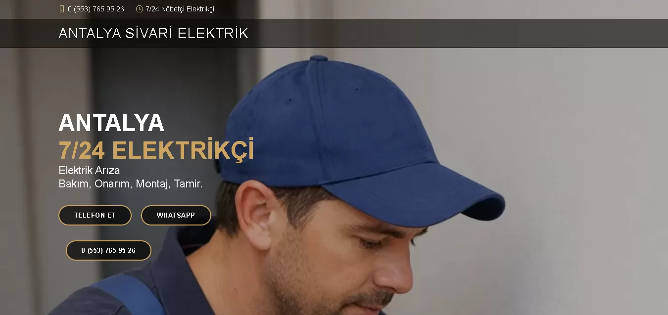 Elektrikçiler İçin Web Sitesi, Web Tasarım