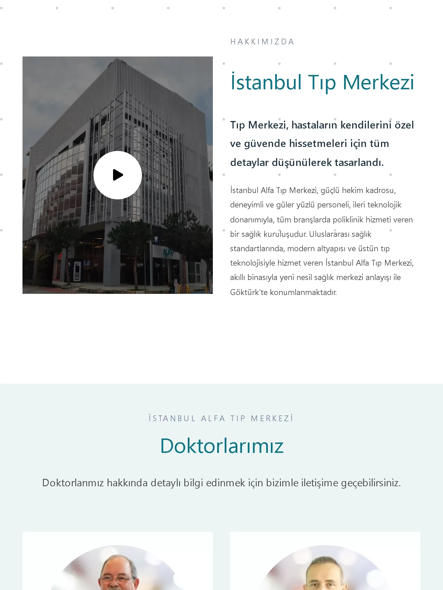 Özel Klinikler ve Tıp Merkezleri Web Site Tasarım